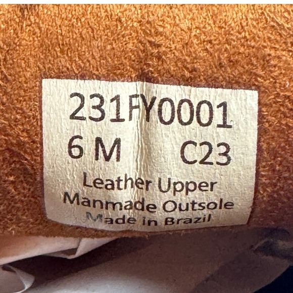 Flag Ltd Leather Oxford Shoes Brown Memory Foam Dress Boys Casual Size 6M - Picture 9 of 9